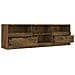 Mobile Tv Rovere Fumo 150x33,5x45 Cm In Legno Ingegnerizzato - Foto miniatura 2