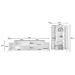 Parete Attrezzata Mirko, Set Salotto Porta Tv, Mobile Soggiorno Multiuso, 100% Made In Italy, Cm 280x45h121, Bianco Lucido E Ardesia - Foto miniatura 3