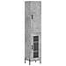 Credenza Grigio Cemento 34,5x34x180 Cm In Legno Multistrato - Foto miniatura 2