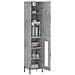 Credenza Grigio Cemento 34,5x34x180 Cm In Legno Multistrato - Foto miniatura 3