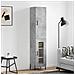 Credenza Grigio Cemento 34,5x34x180 Cm In Legno Multistrato - Foto miniatura 1