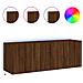 Mobili Tv A Parete Con Luci Led 2pz Rovere Marrone 60x35x41 Cm - Foto miniatura 2