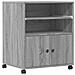 Supporto Per Stampante Con Ruote Grigio Sonoma 60x48x74 Cm - Foto miniatura 2