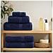 Asciugamani per Sauna SOLUND 2pz Blu Navy 50x100 cm 600gsm - Foto miniatura 3