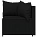 Set Divani da Giardino 4 pz con Cuscini Nero in Polyrattan - Foto miniatura 5