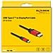 Cavo USB Type-C per DisplayPort (DP Alt Mode) 8K 30 Hz con funzione HDR 1 m rosso - Foto miniatura 3