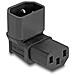 Adattatore di alimentazione IEC 60320 - da C14 a C13, maschio / femmina, 10 A, angolato a 90° - Foto miniatura 1