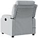 Poltrona Reclinabile Massaggio Elettrica Grigio Chiaro Tessuto - Foto miniatura 5