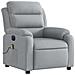 Poltrona Reclinabile Massaggio Elettrica Grigio Chiaro Tessuto - Foto miniatura 4