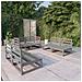 Set Divani Da Giardino 6 Pz Grigio In Legno Massello Di Pino - Foto miniatura 8