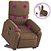 Lusso Casadino -  Poltrona Alzapersona Massaggiante Reclinabile Marrone Tessuto - Foto miniatura 1