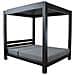 Fedra - Gazebo Letto Con Struttura In Alluminio Color Antracite - Foto miniatura 5