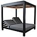 Fedra - Gazebo Letto Con Struttura In Alluminio Color Antracite - Foto miniatura 1
