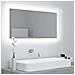 Specchio Da Bagno A Led Grigio 90x8,5x37 Cm In Acrilico - Foto miniatura 8