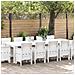 Set da Pranzo da Giardino  13 Pezzi con Cuscini in Polyrattan Bianco, Tavolo da Giardino  Bianco 150x100x73 cm Polyrattan, Sedie da Giardino  con Cuscini 4 pz in Polyrattan Bianco - Foto miniatura 2