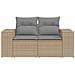 Divano da Giardino con Cuscini a 2 Posti Beige in Polyrattan - Foto miniatura 4