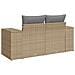 Divano da Giardino con Cuscini a 2 Posti Beige in Polyrattan - Foto miniatura 6