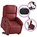 Poltrona Alzapersona Reclinabile Rosso Vino in Similpelle - Foto miniatura 6