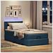 Pouf Letto con Materasso e LED Blu 90x200 cm in Tessuto - Foto miniatura 3