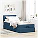 Pouf Letto con Materasso e LED Blu 90x200 cm in Tessuto - Foto miniatura 4