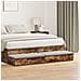 Cassetti per letto Rovere Affumicato 140x36,5x16,5 cm Legno ingegnerizzato - Foto miniatura 2