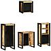 Set di mobili per il bagno 4 pcs Legno di mango massello - Foto miniatura 1
