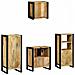 Set di mobili per il bagno 4 pcs Legno di mango massello - Foto miniatura 9