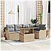 Set Divano da Giardino 6 pcs Beige 100 x 55 x 73 cm Poly Rattan - Foto miniatura 2