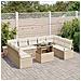 Set Divano da Giardino 10 pcs Beige Poly Rattan - Foto miniatura 3