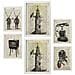 Set Di 6 Stampe Poster Di Carta D'epoca Con Enciclopedia Sulle Invenzioni Rivoluzionarie Del Secolo Scorso A3 & A4 Cornice Bianca - Foto miniatura 1