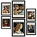 Set Di 6 Stampe Collezione Di 2 Opere D'arte Di Sandro Botticelli, Quadri Decorativi Per Il Tuo Soggiorno, Stampe Artistiche Da Parete Per La Casa A3 & A4 Cornice Nera - Foto miniatura 1