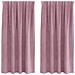 Tende con tende 2 pcs Rosa scuro 140 x 175 cm Velluto - Foto miniatura 1