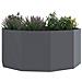 Fioriera Antracite 120 x 120 x 50 cm Acciaio - Foto miniatura 3