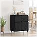 Credenza con cassetto Rovere Nero 60 x 35 x 70 cm - Foto miniatura 2