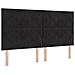 Letto a molle con materasso con led Nero 180 x 200 cm Velluto - Foto miniatura 7