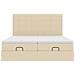 Struttura Letto Pouf con Materassi Crema 180x200 cm in Tessuto - Foto miniatura 8