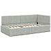 Struttura Letto Angolare con Materasso 2 pcs Grigio chiaro - Foto miniatura 5