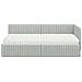 Struttura Letto Angolare con Materasso 2 pcs Grigio chiaro - Foto miniatura 6