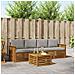 Set divani con cuscino 5 pcs Grigio Naturale e Chiaro - Foto miniatura 2