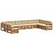 Set divani 10 pcs Naturale e Beige Legno di Acacia Massello - Foto miniatura 1