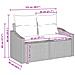 Set di divani con cuscino 5 pcs Nero e Turchese polyrattan - Foto miniatura 9