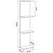 Scaffale da parete Rovere Fumo 25 x 15 x 100 cm - Foto miniatura 8