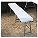 Panca in Metallo e Pvc Bianco Richiudibile 183X28X44H cm  - Foto miniatura 2