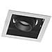 Incasso Quadrato Orientabile Bianco Nero Satinato Soffitto Ribassato Faretto Led 10 Watt Luce Calda Intec Inc-apollo-1x10c - Foto miniatura 1