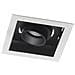 Incasso Quadrato Orientabile Bianco Nero Satinato Soffitto Ribassato Faretto Led 10 Watt Luce Calda Intec Inc-apollo-1x10c - Foto miniatura 5