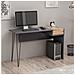 Scrivania Candy Porta Pc Con Cassetto - Da Studio, Camera, Ufficio - Noce, Antracite In Legno, 121 X 45 X 76 Cm - Foto miniatura 2