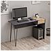 Scrivania Candy Porta Pc Con Cassetto - Da Studio, Camera, Ufficio - Noce, Antracite In Legno, 121 X 45 X 76 Cm - Foto miniatura 3