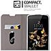 Custodia Compatibile Con Lg K8 2016 In Grigio Chiaro Marrone - Coperchio Protettiva Con Chiusura Magnetica, Funzione Stand E Tasca Per Le Carte - Foto miniatura 4
