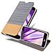 Custodia Compatibile Con Lg K8 2016 In Grigio Chiaro Marrone - Coperchio Protettiva Con Chiusura Magnetica, Funzione Stand E Tasca Per Le Carte - Foto miniatura 1