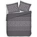 Duvet Set 100% Cotone Arthur - 1 Copripiumino 200x200 Cm + 2 Federe 65x65 Cm Antracite - Foto miniatura 1